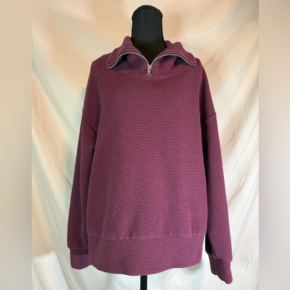 Calia Cloud Luxe Partial-Zip Pullover Sweatshirt - image 2